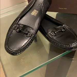 Black patent leather Gucci loafers
